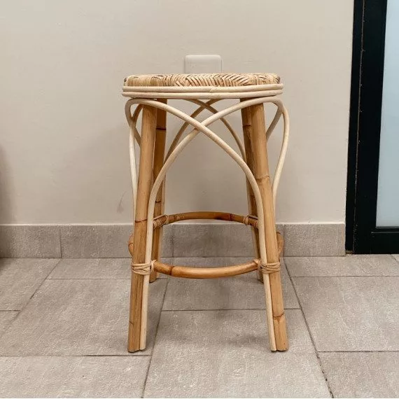 Lombok Kitchen Stool - Herringbone (style 2) - Image 3
