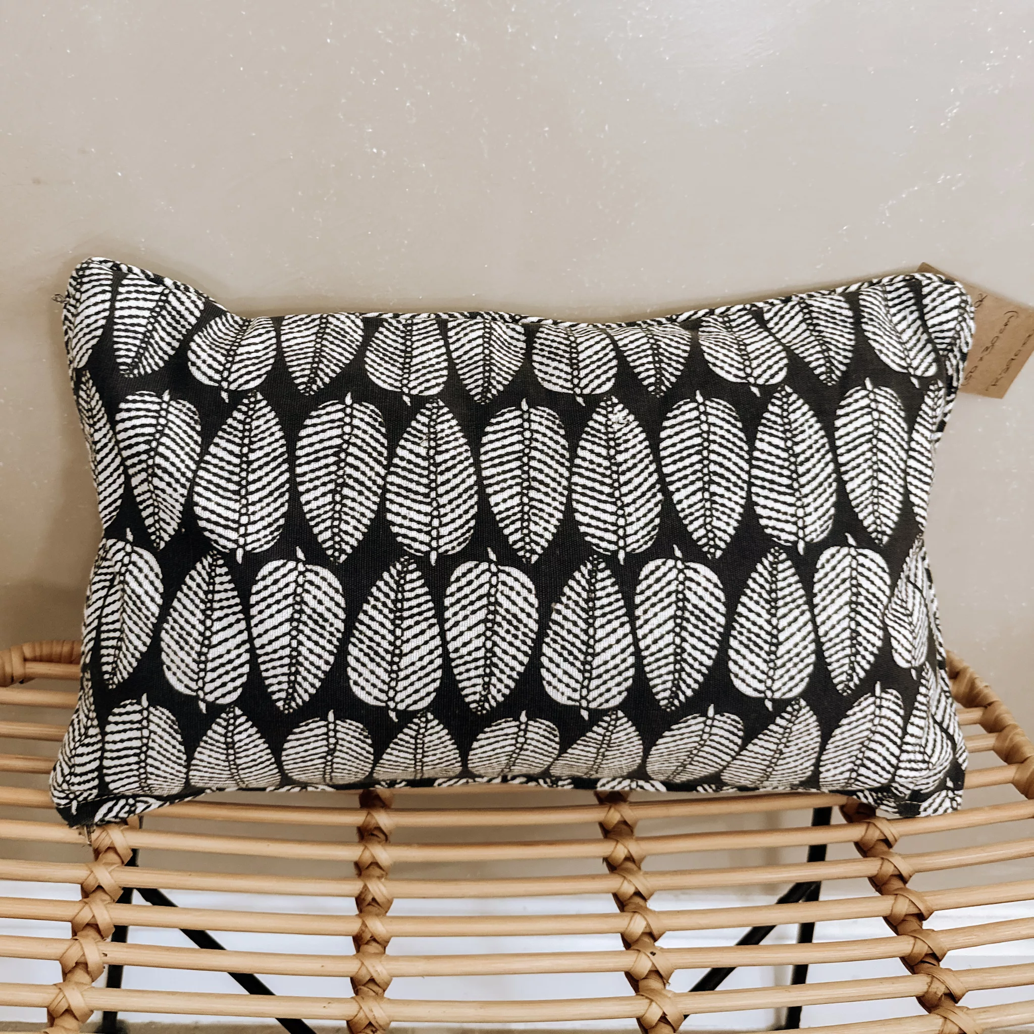BLACKAND WHITE FEATHER SCATTER CUSHION 40X30