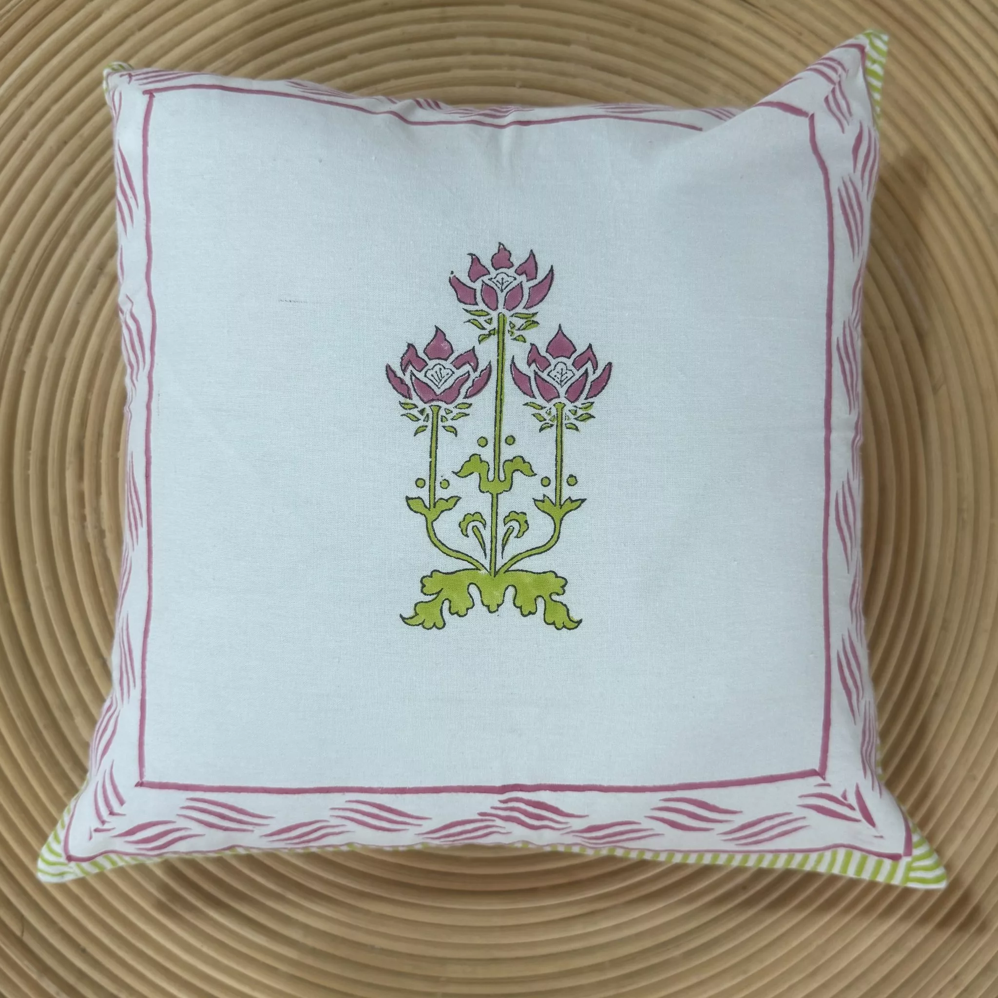 INDIAN COTTON SCATTER CUSHION - STYLE 7 - Image 2