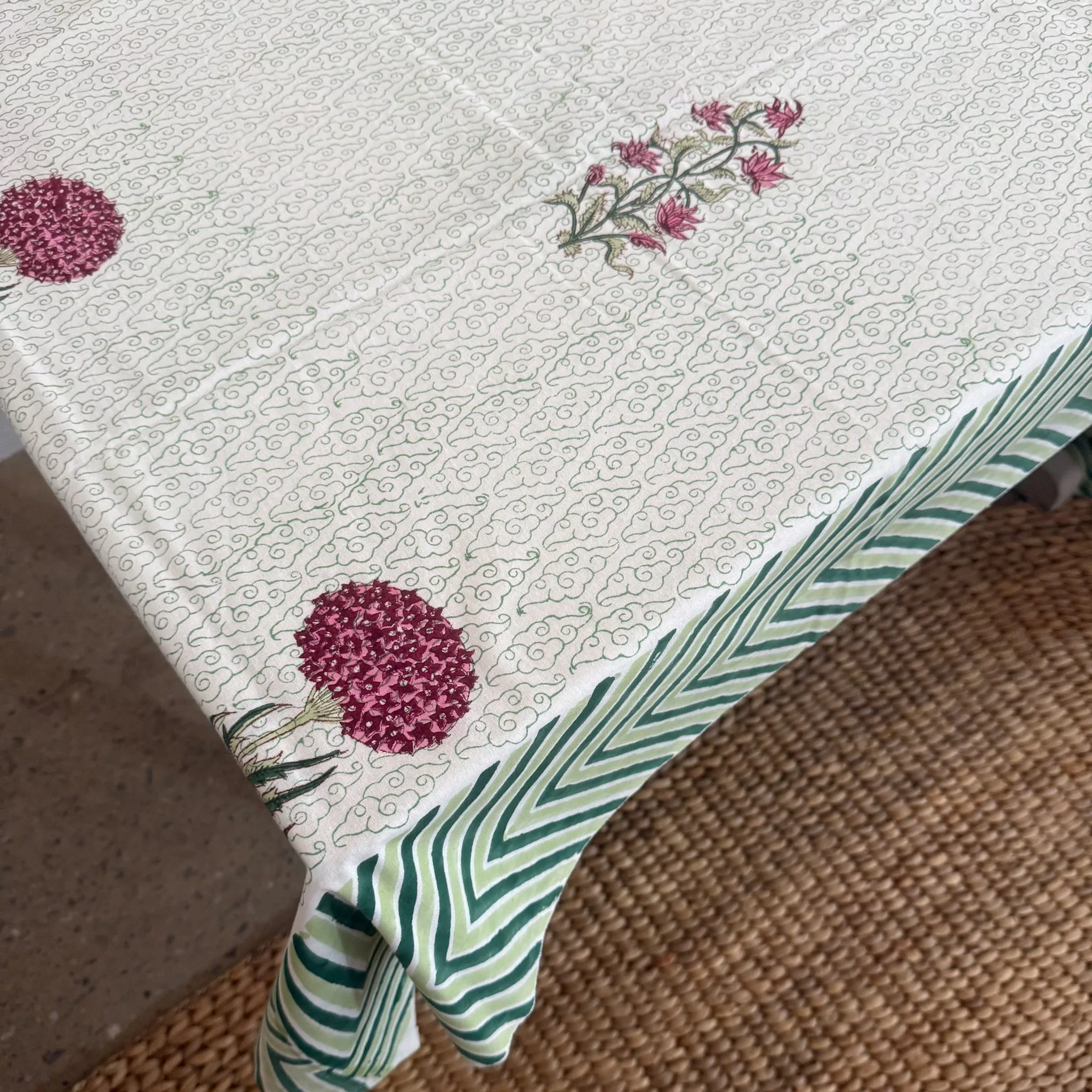 INDIAN COTTON TABLECLOTH - STYLE 6 - Image 2