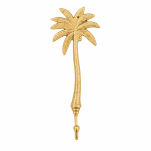 BRASS PALM TREE WALL HOOK LARGE