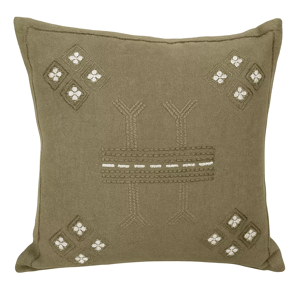 GREEN ABSTRACT SCATTER CUSHION